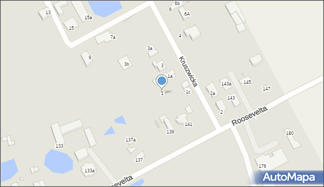 Gniezno, Kruszwicka, 1, mapa Gniezna