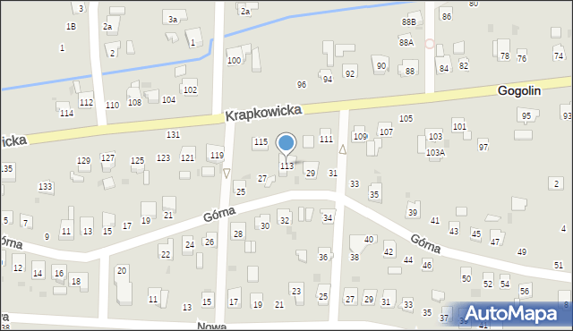 Gogolin, Krapkowicka, 113, mapa Gogolin