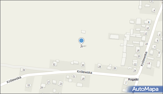 Gołaczewy, Królewska, 25, mapa Gołaczewy