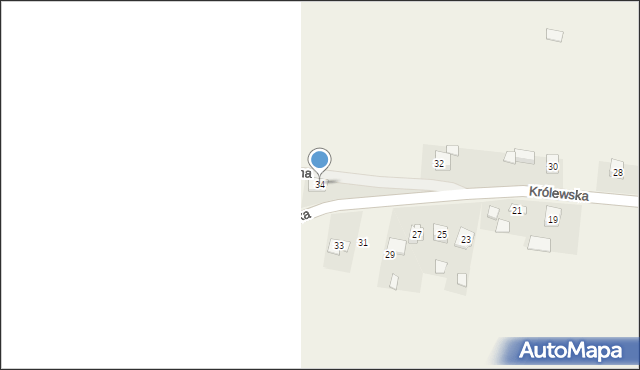 Gołaczewy, Królewska, 34, mapa Gołaczewy