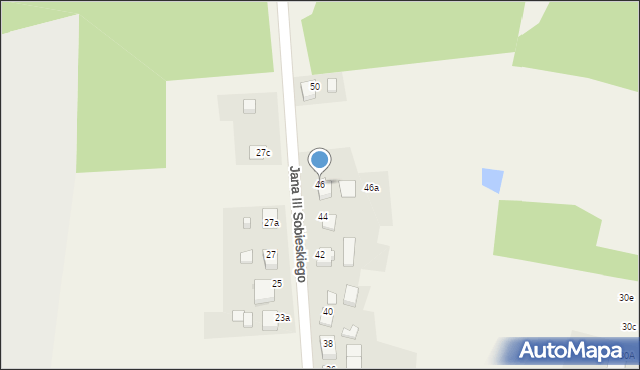 Gołkowice, Króla Jana III Sobieskiego, 46, mapa Gołkowice