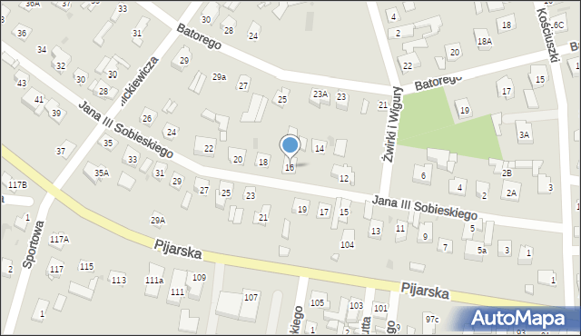 Góra Kalwaria, Króla Jana III Sobieskiego, 16, mapa Góra Kalwaria