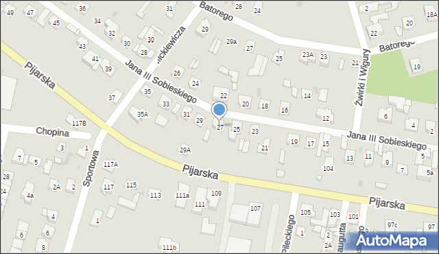 Góra Kalwaria, Króla Jana III Sobieskiego, 27, mapa Góra Kalwaria