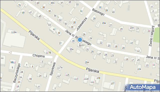 Góra Kalwaria, Króla Jana III Sobieskiego, 33, mapa Góra Kalwaria