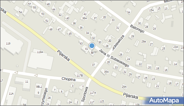 Góra Kalwaria, Króla Jana III Sobieskiego, 39, mapa Góra Kalwaria