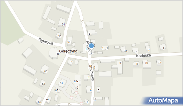 Goręczyno, Krótka, 2, mapa Goręczyno