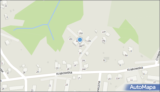 Gorlice, Krakowska, 14d, mapa Gorlic