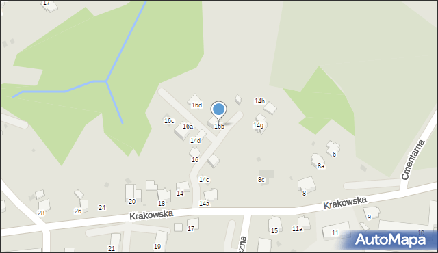 Gorlice, Krakowska, 16b, mapa Gorlic