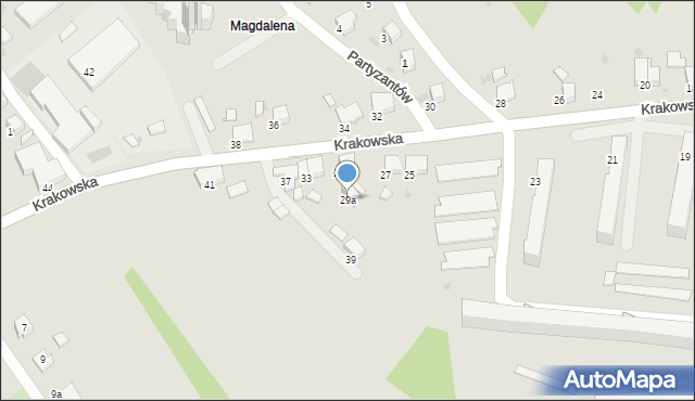 Gorlice, Krakowska, 29a, mapa Gorlic