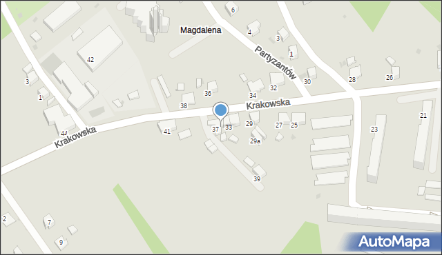 Gorlice, Krakowska, 35, mapa Gorlic