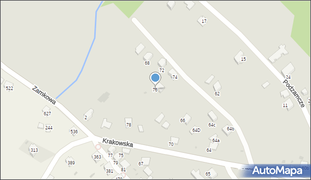 Gorlice, Krakowska, 76, mapa Gorlic