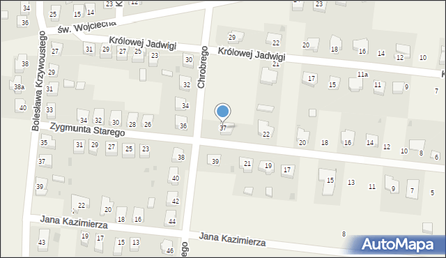 Gorzkowice, Króla Bolesława Chrobrego, 37, mapa Gorzkowice