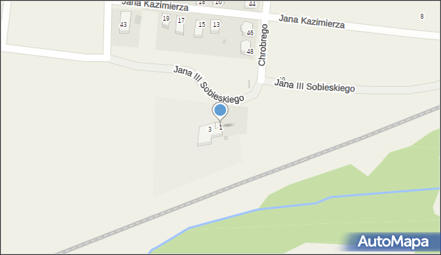 Gorzkowice, Króla Jana III Sobieskiego, 1, mapa Gorzkowice