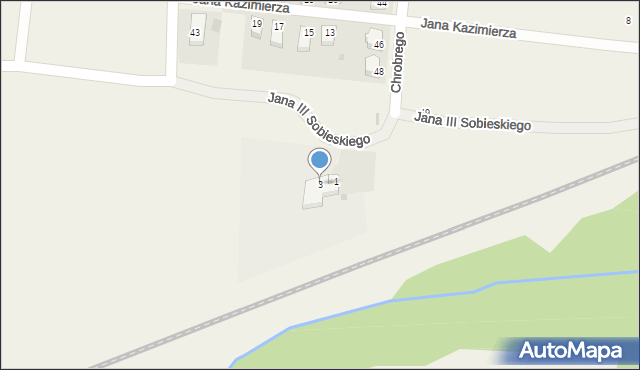 Gorzkowice, Króla Jana III Sobieskiego, 3, mapa Gorzkowice