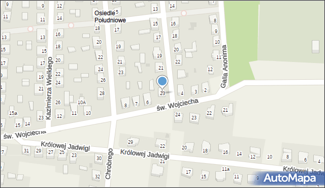 Gorzkowice, Króla Władysława Łokietka, 23, mapa Gorzkowice