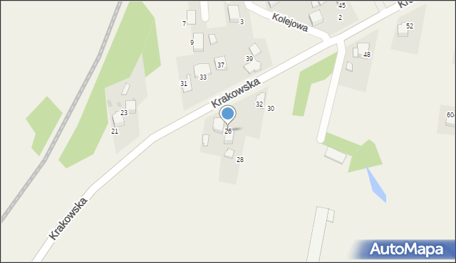 Gorzów, Krakowska, 26, mapa Gorzów