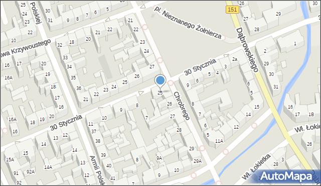 Gorzów Wielkopolski, Króla Bolesława Chrobrego, 25, mapa Gorzów Wielkopolski