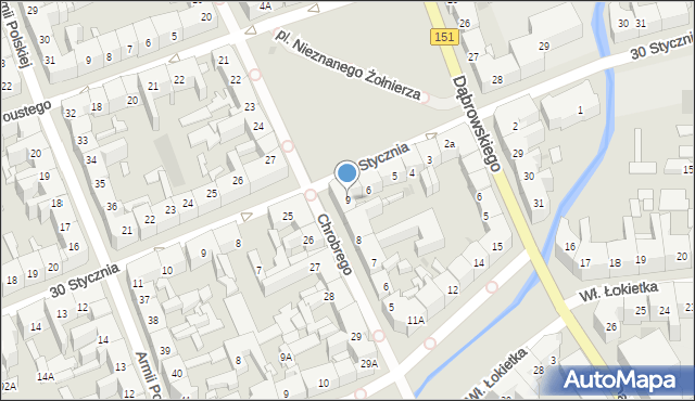 Gorzów Wielkopolski, Króla Bolesława Chrobrego, 9, mapa Gorzów Wielkopolski