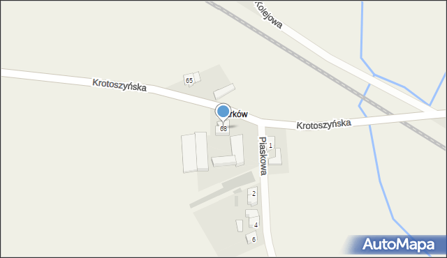 Gorzupia, Krotoszyńska, 68, mapa Gorzupia