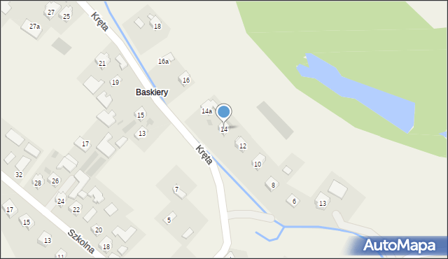 Gorzyce, Kręta, 14, mapa Gorzyce