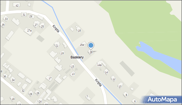 Gorzyce, Kręta, 16, mapa Gorzyce