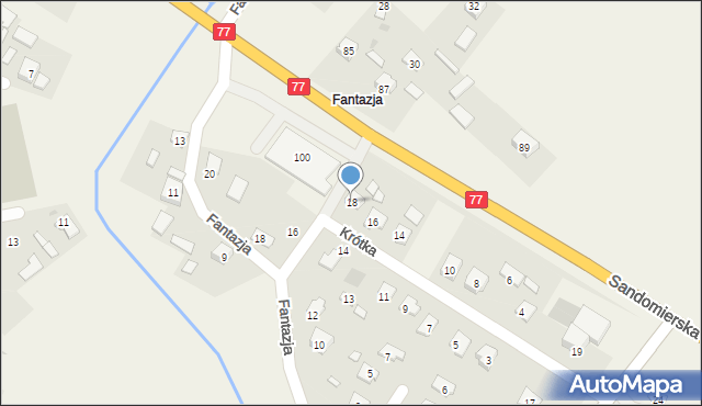 Gorzyce, Krótka, 18, mapa Gorzyce