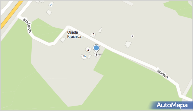 Gostynin, Kraśnica, 8, mapa Gostynin