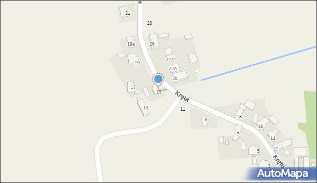 Gracze, Kręta, 15, mapa Gracze