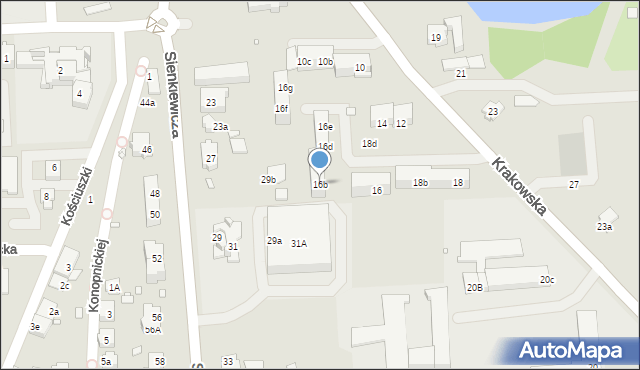 Grodków, Krakowska, 16b, mapa Grodków