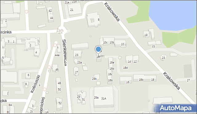 Grodków, Krakowska, 16f, mapa Grodków