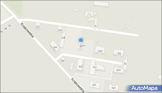 Grodków, Krakowska, 31f, mapa Grodków