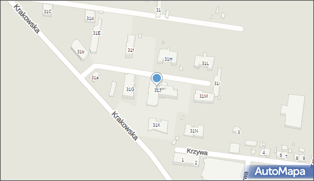 Grodków, Krakowska, 31J, mapa Grodków