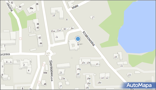 Grodków, Krakowska, 8, mapa Grodków