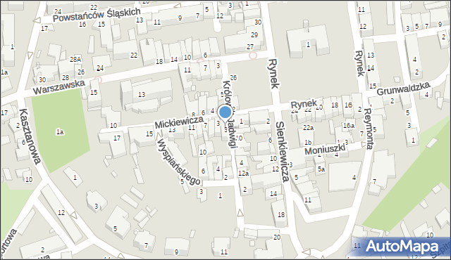 Grodków, Królowej Jadwigi, 3, mapa Grodków