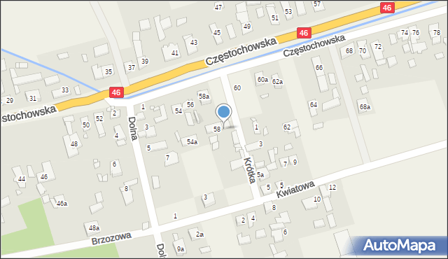 Grodziec, Krótka, 2, mapa Grodziec