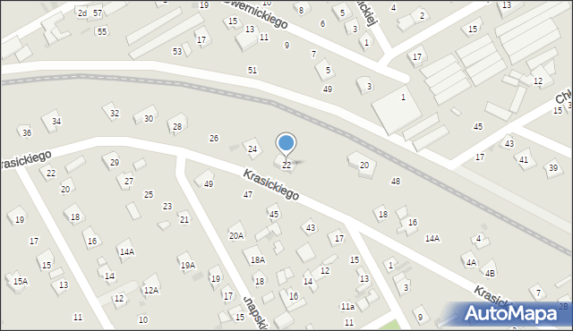 Grodzisk Mazowiecki, Krasickiego Ignacego, bp., 22, mapa Grodzisk Mazowiecki