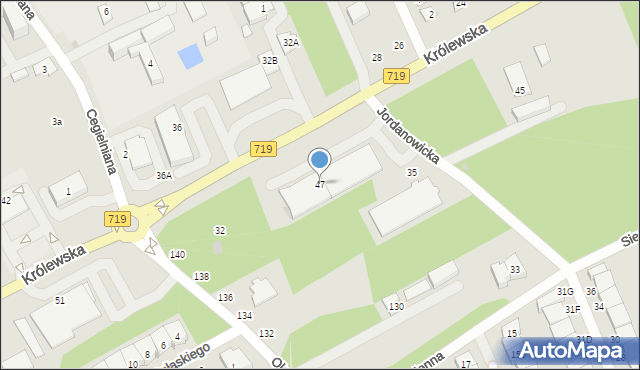 Grodzisk Mazowiecki, Królewska, 47, mapa Grodzisk Mazowiecki