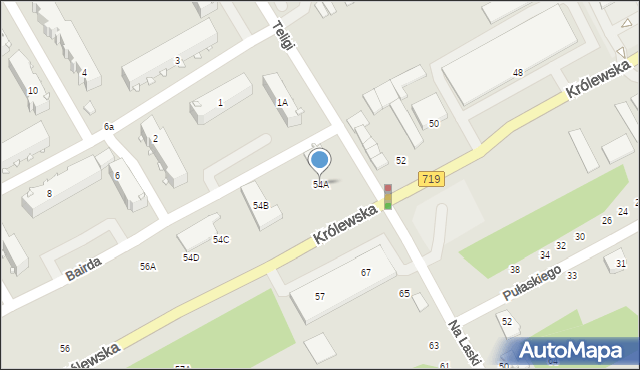 Grodzisk Mazowiecki, Królewska, 54A, mapa Grodzisk Mazowiecki