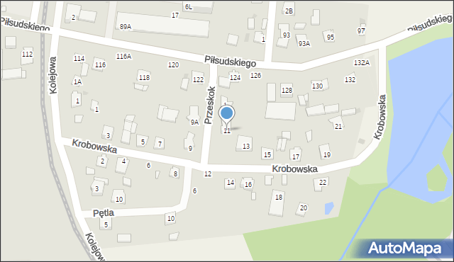 Grójec, Krobowska, 11, mapa Grójec