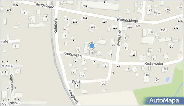 Grójec, Krobowska, 5, mapa Grójec