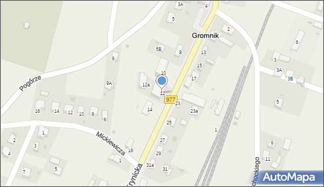 Gromnik, Krynicka, 12, mapa Gromnik