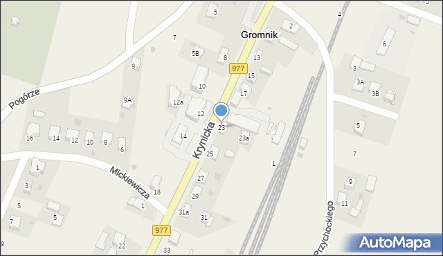 Gromnik, Krynicka, 23, mapa Gromnik