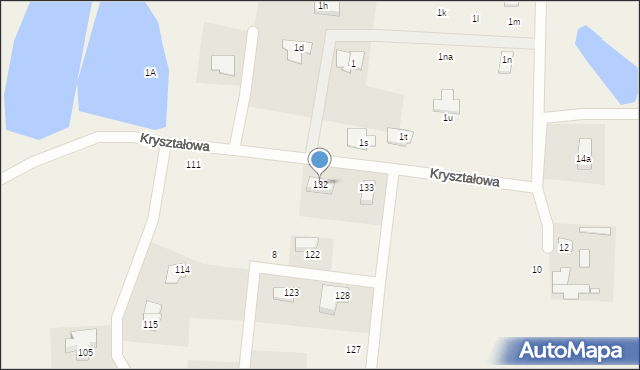 Gronowo Górne, Kryształowa, 132, mapa Gronowo Górne