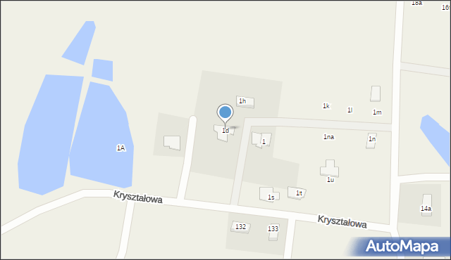 Gronowo Górne, Kryształowa, 1d, mapa Gronowo Górne