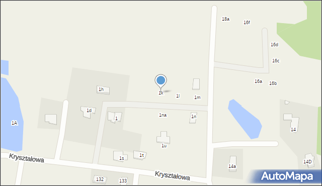 Gronowo Górne, Kryształowa, 1k, mapa Gronowo Górne