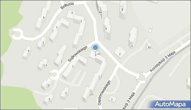 Grudziądz, Króla Jana III Sobieskiego, 1, mapa Grudziądza