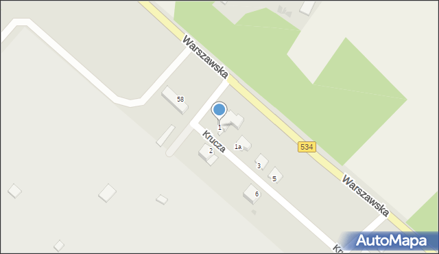 Grudziądz, Krucza, 1, mapa Grudziądza