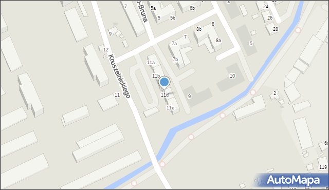 Grudziądz, Kruszelnickiego Zbigniewa, 11d, mapa Grudziądza