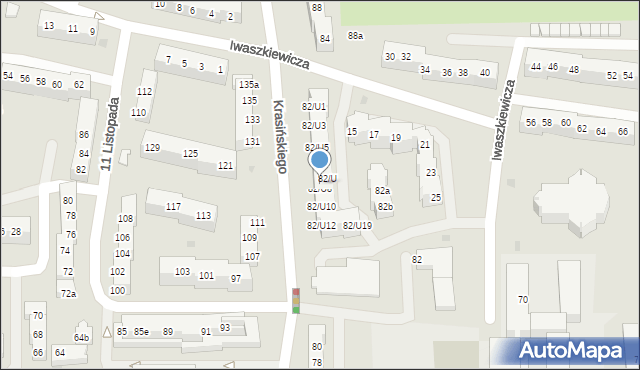 Gryfino, Krasińskiego Zygmunta, 82u/8, mapa Gryfino