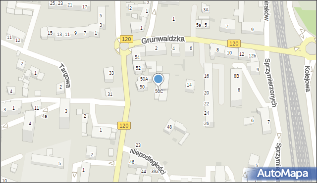Gryfino, Króla Bolesława Chrobrego, 50C, mapa Gryfino